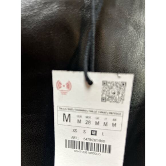 Nwt- Zara- 100% LEATHER SHORT DRESS ZW COLLECTION - Picture 7 of 7